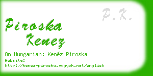 piroska kenez business card